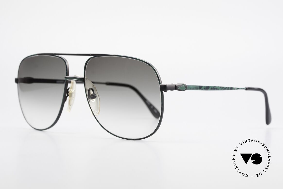 Lacoste 101 Sporty Aviator Sunglasses XL, this pair comes from the 80's with a terrific frame finish, Made for Men