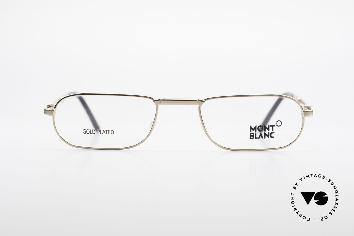 Montblanc MB30 Folding Gold Plated Luxury Eyeglasses, foldable Mont Blanc luxury reading glasses; 49°19, Made for Men