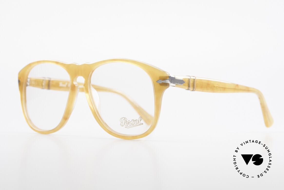 Persol 649/VL Ratti Steve McQueen Vintage Glasses, ultra rare small "VL" Edition' (light brown / silver), Made for Men and Women