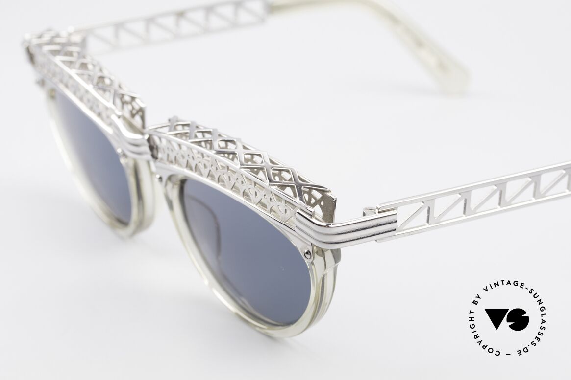 Jean Paul Gaultier 56-0271 Eiffel Tower Rihanna Shades, monolithic - called as 'STEAMPUNK sunglasses' today, Made for Women