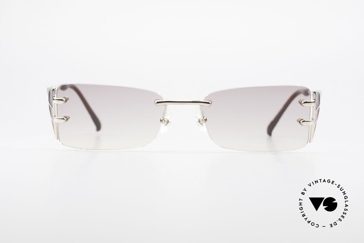 Jean Paul Gaultier 56-0041 Rimless Designer Sunglasses, 90's vintage designer sunglasses by Jean P. Gaultier, Made for Men and Women