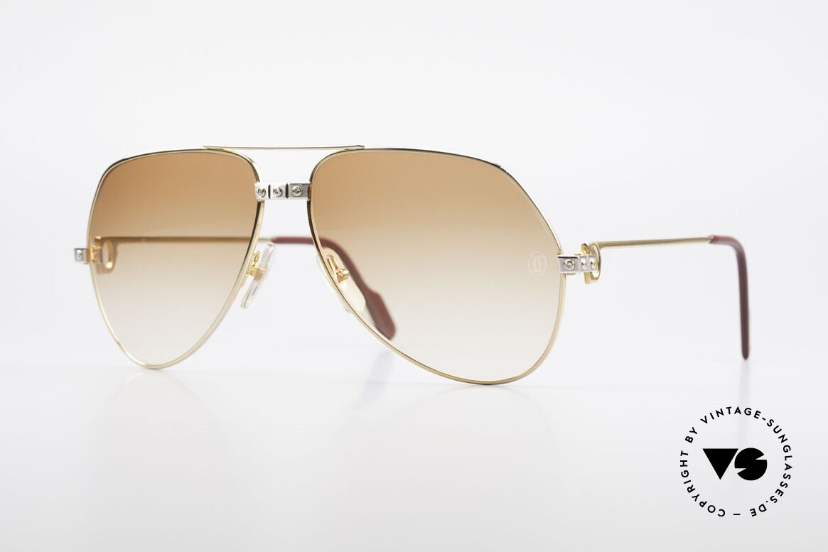 Cartier Vendome Santos - L Customized Diamond Shades, orig. vintage Cartier DIAMOND sunglasses from the 80's, Made for Men