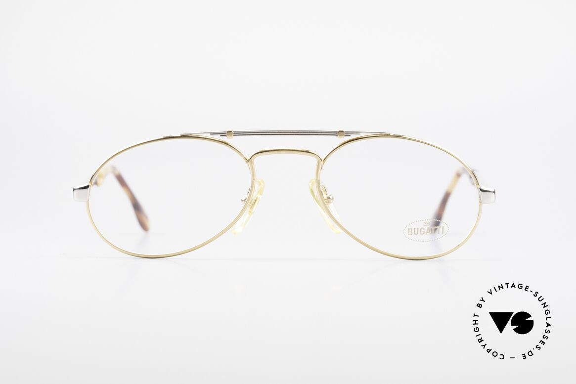 Bugatti 16958 Gold Plated 80's Eyeglasses, very elegant designer eyeglass-frame by BUGATTI, Made for Men