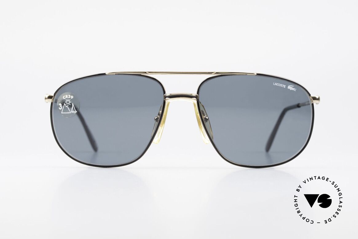 Lacoste 121 Large Sports Sunglasses Men, high-end vintage Lacoste 1990's XL sunglasses, Made for Men
