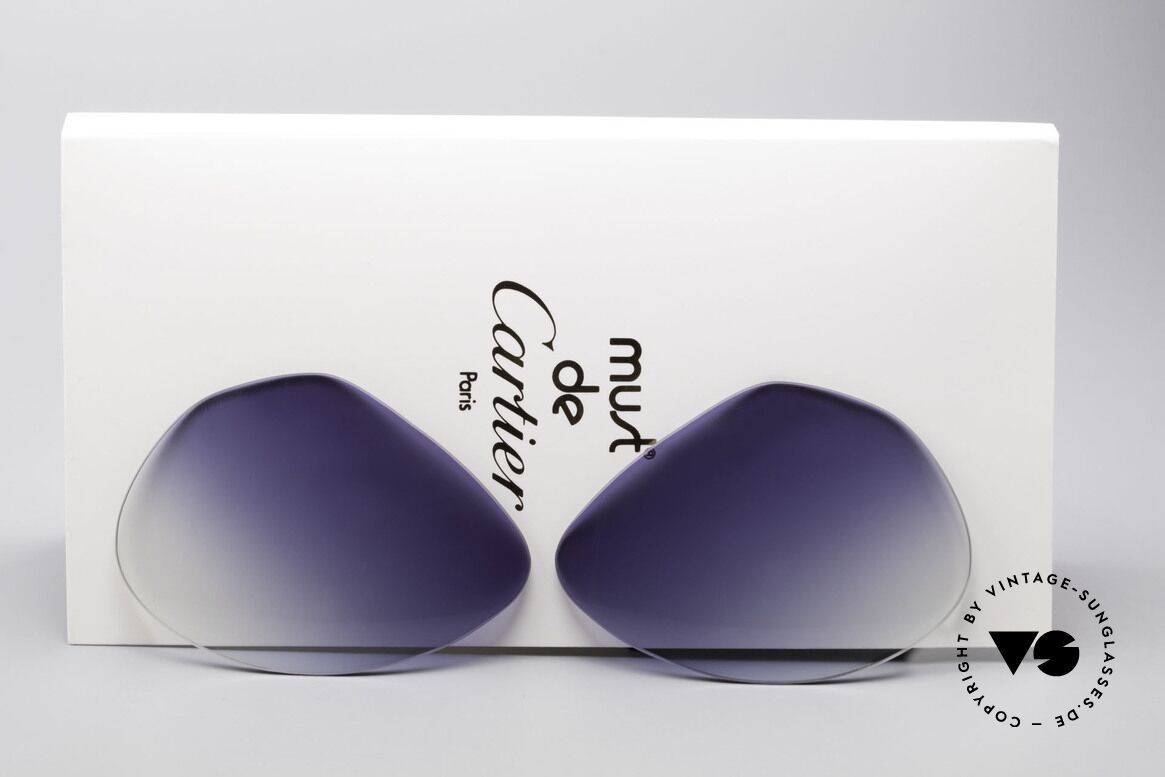 Cartier Vendome Lenses - L Blue Gradient Sun Lenses, replacement lenses for Cartier mod. Vendome 62mm size, Made for Men