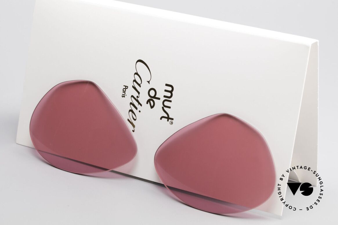Cartier Vendome Lenses - L Pink Sun Lenses, new CR39 UV400 plastic lenses (for 100% UV protection), Made for Men