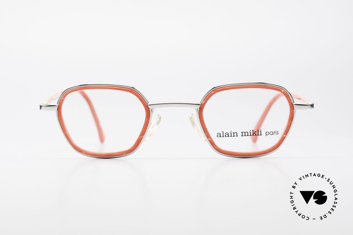 Alain Mikli 1642 / 1006 Vintage Eyeglasses Mikli Red, original Alain MIKLI designer eyeglasses of the 90's, Made for Women