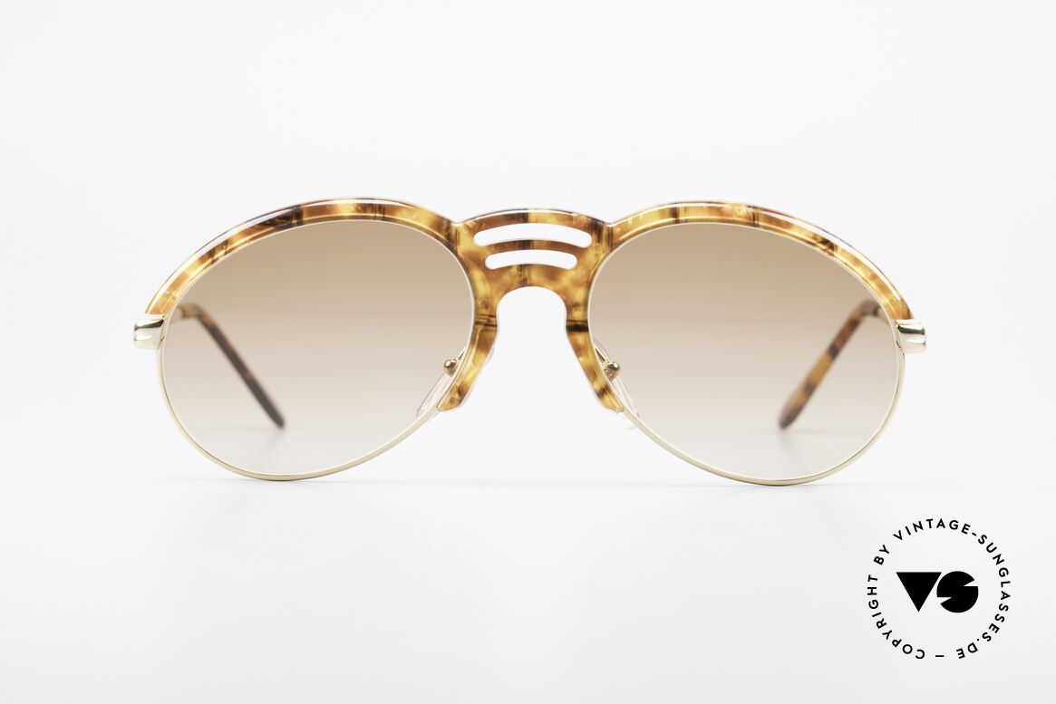Bugatti 15287 Amber Optic Sunglasses 80's, typically 'tear drop' design by Bugatti for gentlemen, Made for Men