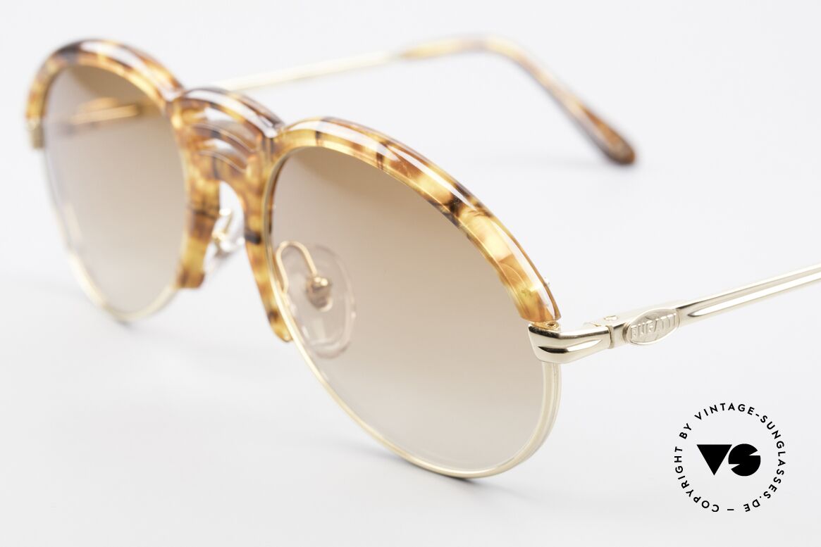 Bugatti 15287 Amber Optic Sunglasses 80's, high-end quality & 1st class comfort (spring temples), Made for Men