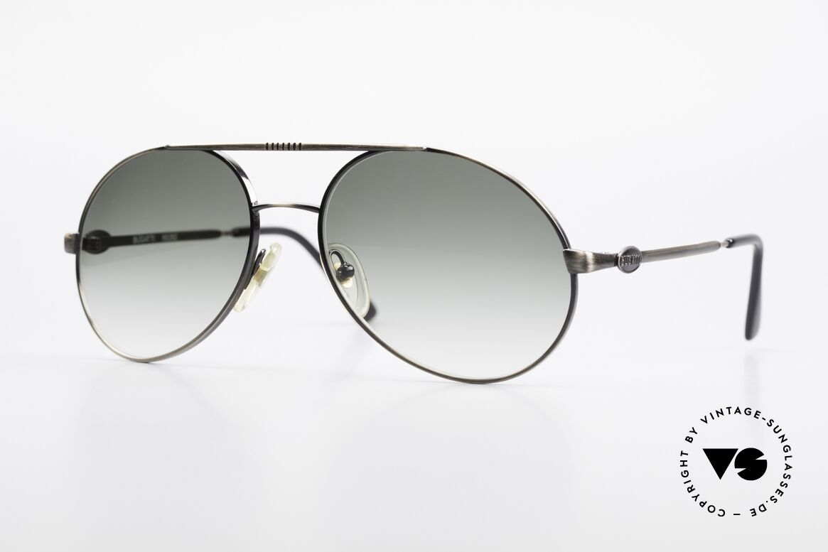 Bugatti 65282 Original 80's Shades No Retro, rare vintage Bugatti designer sunglasses from 1988, Made for Men
