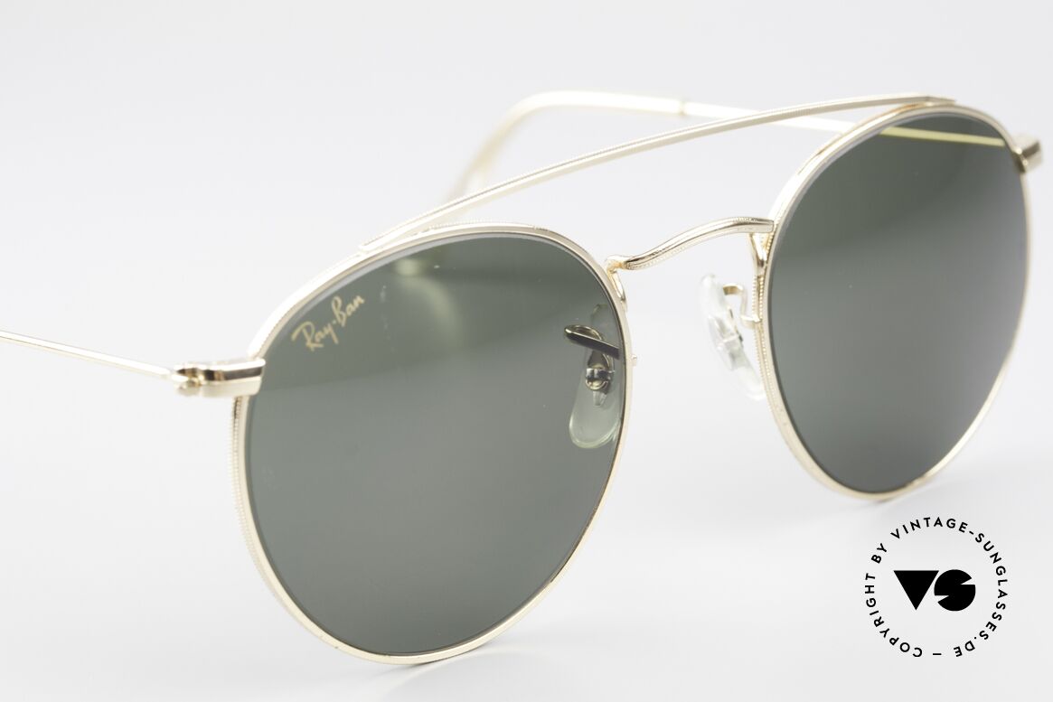 Ray Ban Round Metal 49 Brace Brace Panto Sunglasses USA, NO RETRO EYEWEAR; an old 80's Original; W1345!, Made for Men and Women