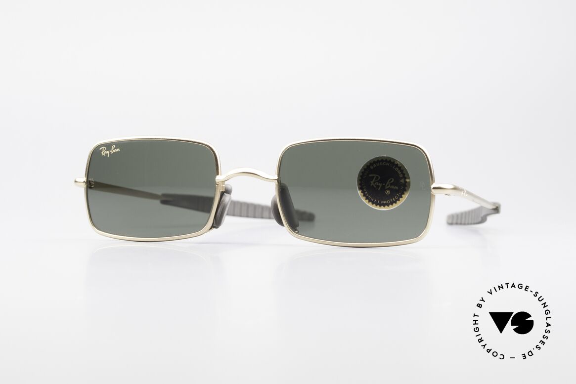 Ray Ban Orbs 6 Base Square Rare B&L USA Sports Shades, futuristic sports designer sunglasses by Ray Ban; B&L, Made for Men