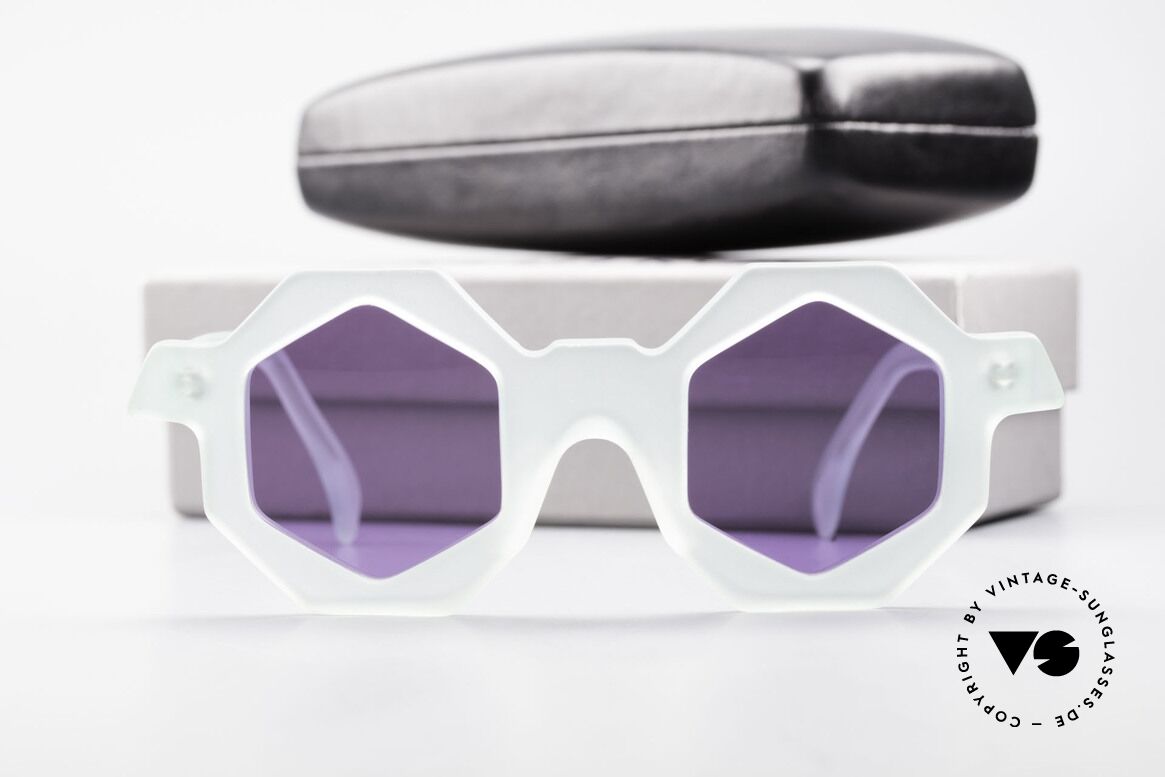 Alain Mikli 0157 / 932 Hexagonal Sunglasses 80's, NO RETRO fashion; an old ORIGINAL + RLR case, Made for Women