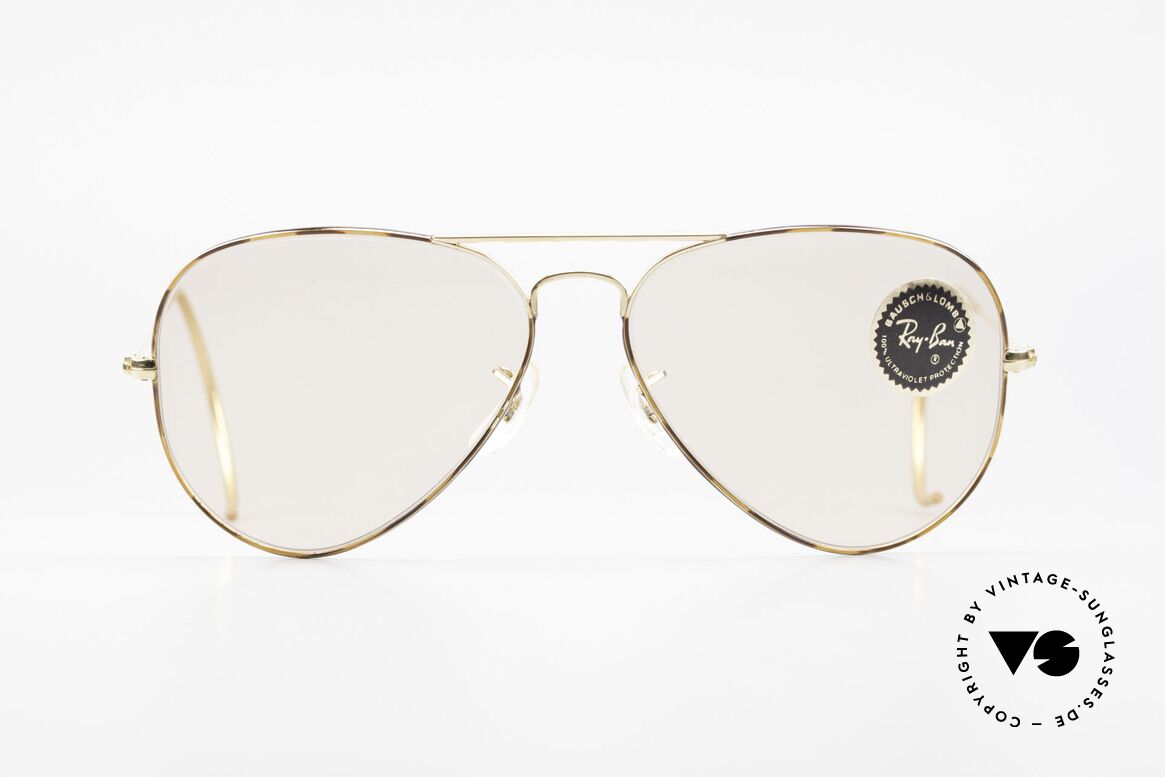 Ray Ban Large Metal Sport Tortuga Changeable Edition, classic aviator sunglasses by B&L RAY-BAN in size 58-14, Made for Men and Women