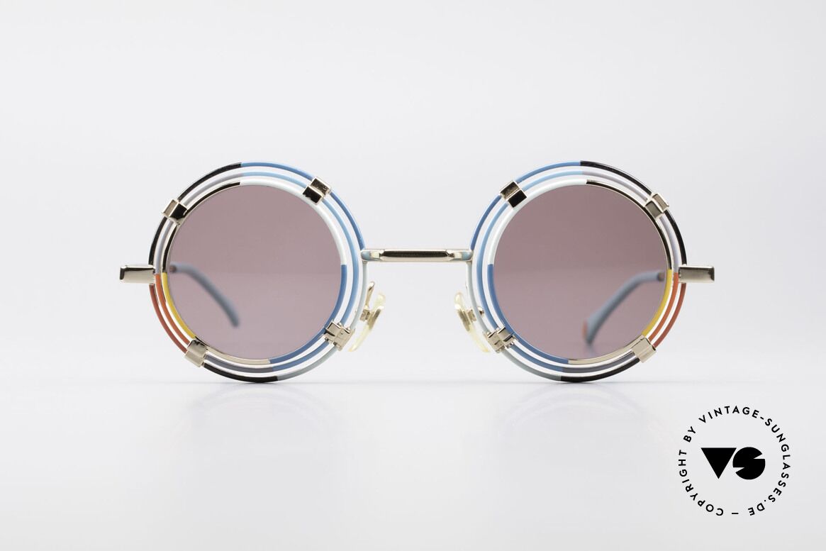 Casanova MTC 1 Rare Round Art Sunglasses, glamorous CASANOVA sunglasses from around 1985, Made for Men and Women