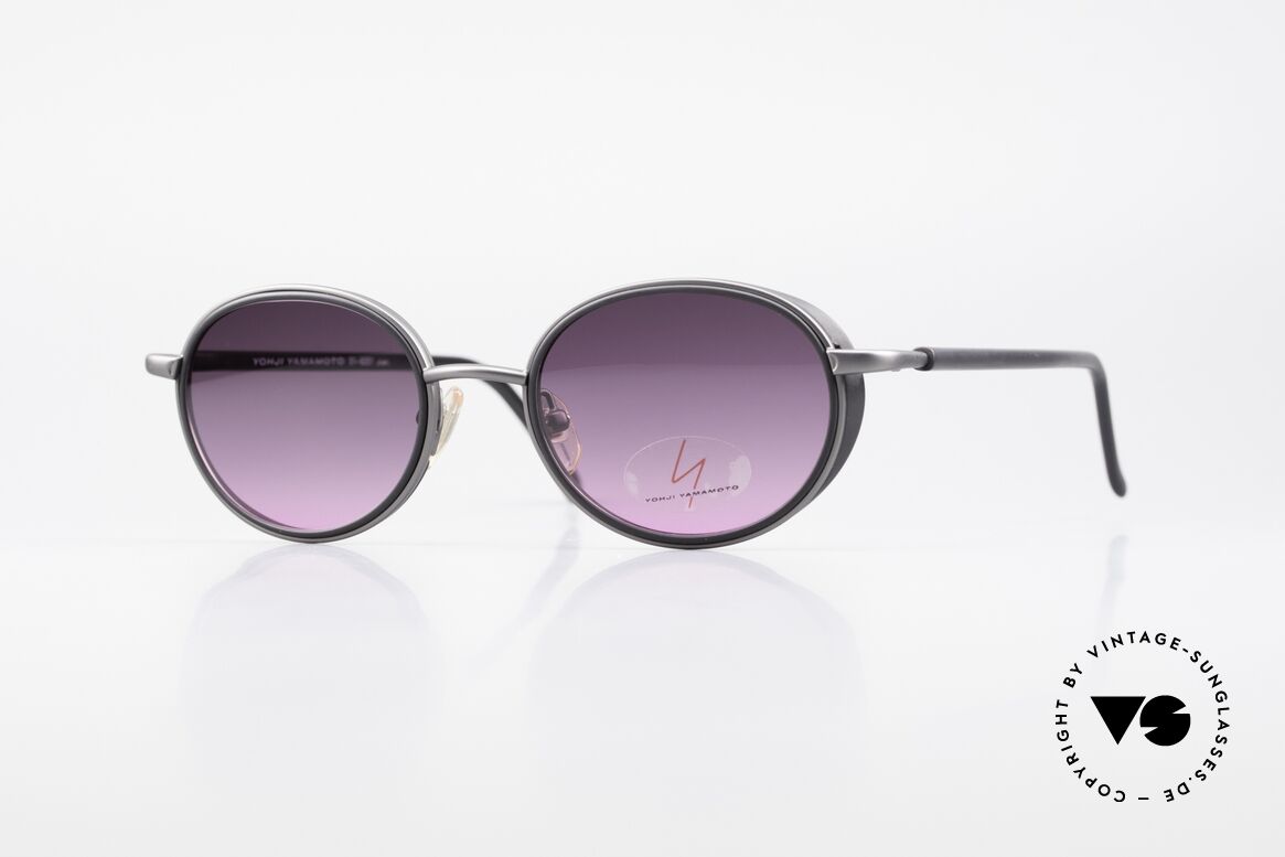 Yohji Yamamoto 51-6201 Side Shields Sunglasses 90's, extraordinary vintage Yohji Yamamoto shades of the 90s, Made for Women
