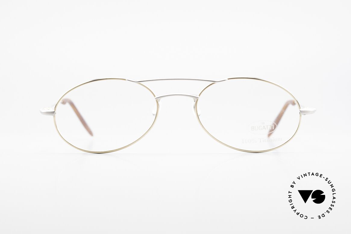 Bugatti 19239 Luxury Titanium Eyeglasses, 100% Titanium vintage BUGATTI glasses from 1998, Made for Men