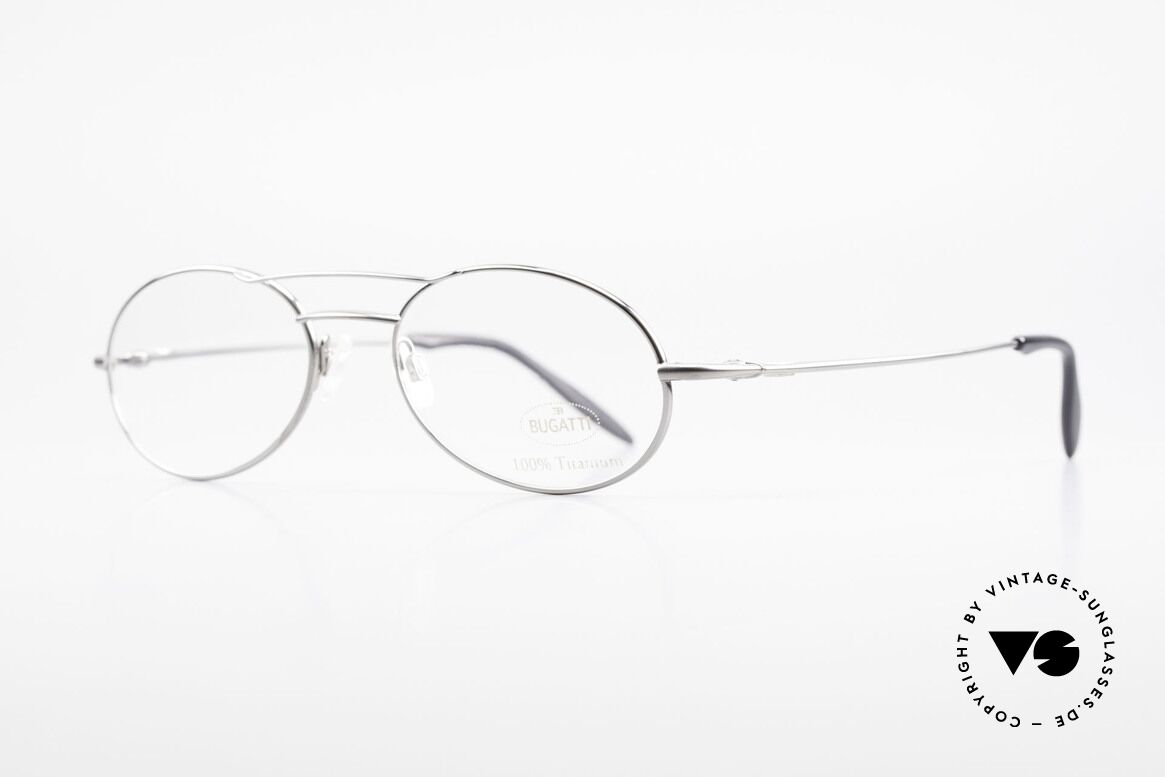 Bugatti 18861 Men's Titanium Eyeglasses, ergonomic temples for a 1st class wearing comfort, Made for Men