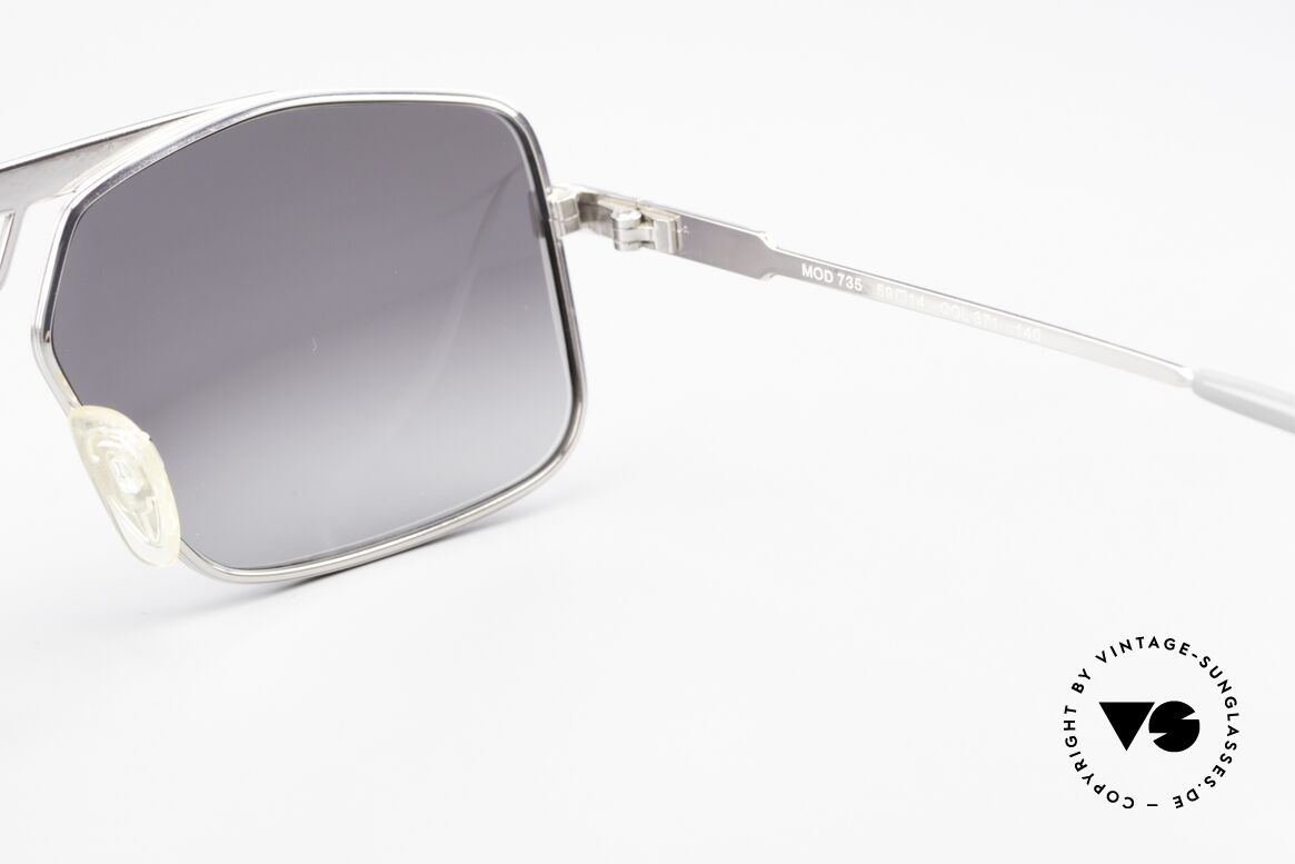 Cazal 735 Brad Pitt Sunglasses 80's, gray-gradient sun lenses (for 100% UV protection), Made for Men