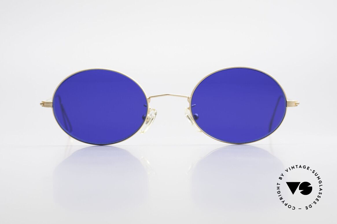 Cutler And Gross 0305 Vintage 90's Sunglasses Oval, CUTLER and GROSS designer shades from the late 90's, Made for Men and Women