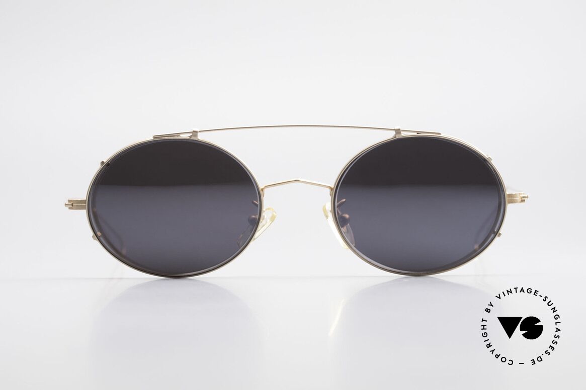Cutler And Gross 0305 Oval Sunglasses With Clip On, classic, timeless UNDERSTATEMENT luxury sunglasses, Made for Men and Women