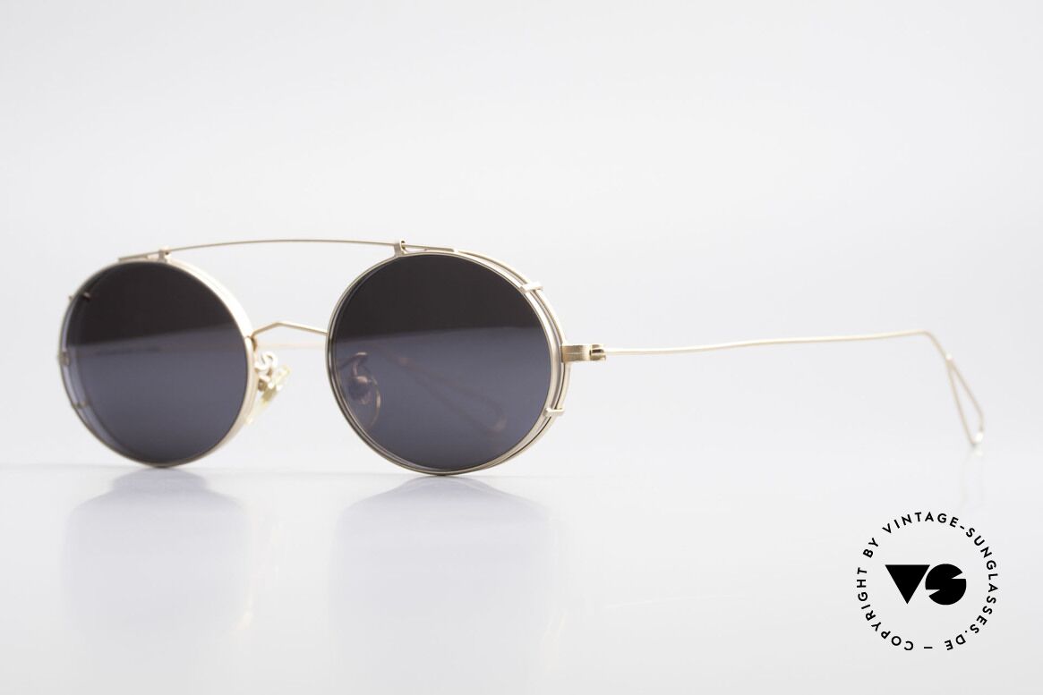 Cutler And Gross 0305 Oval Sunglasses With Clip On, stylish & distinctive in absence of an ostentatious logo, Made for Men and Women