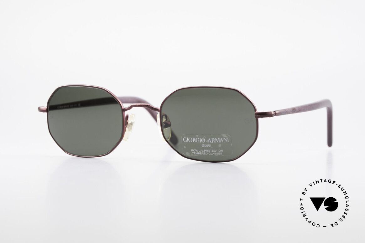 Giorgio Armani 664 Octagonal Vintage Sunglasses, rare vintage sunglasses by famous Giorgio Armani, Made for Men and Women