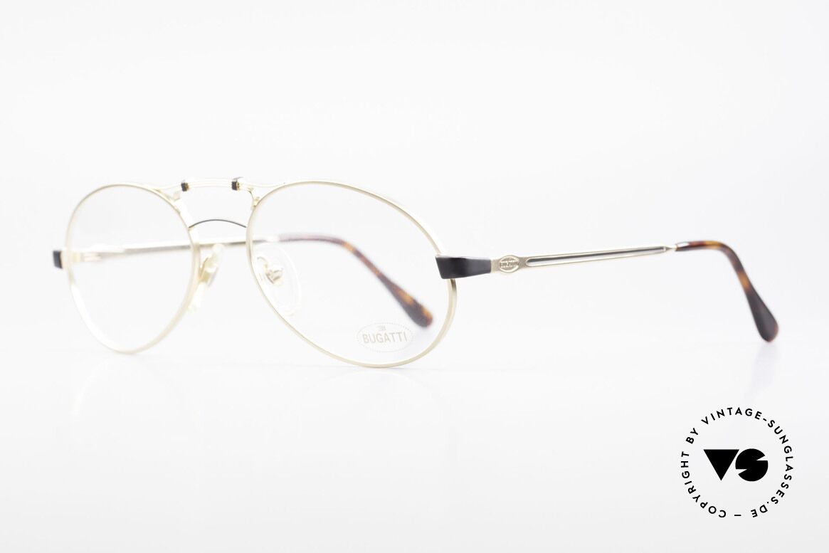 Bugatti 13411 Vintage Men's Eyeglass Frame, Bugatti's legendary men's design (tear drop shaped), Made for Men
