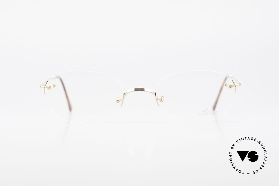 Lunor Classic Future GP Rare Vintage Frame Rimless, LUNOR: shortcut for French "Lunette d'Or" (gold glasses), Made for Men and Women