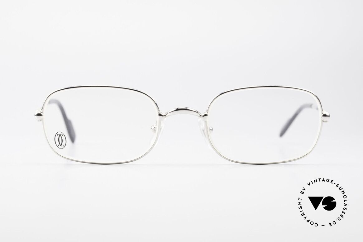 Cartier Deimios Square Frame Luxury Platinum, square CARTIER vintage eyeglasses in size 52/21, 135, Made for Men and Women
