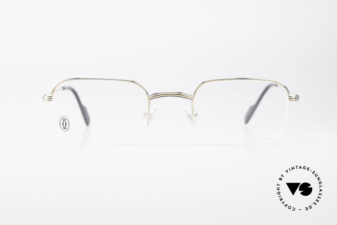 Cartier Broadway Semi Rimless Platinum Frame, men's model of the Cartier 'Semi Rimless' Collection, Made for Men