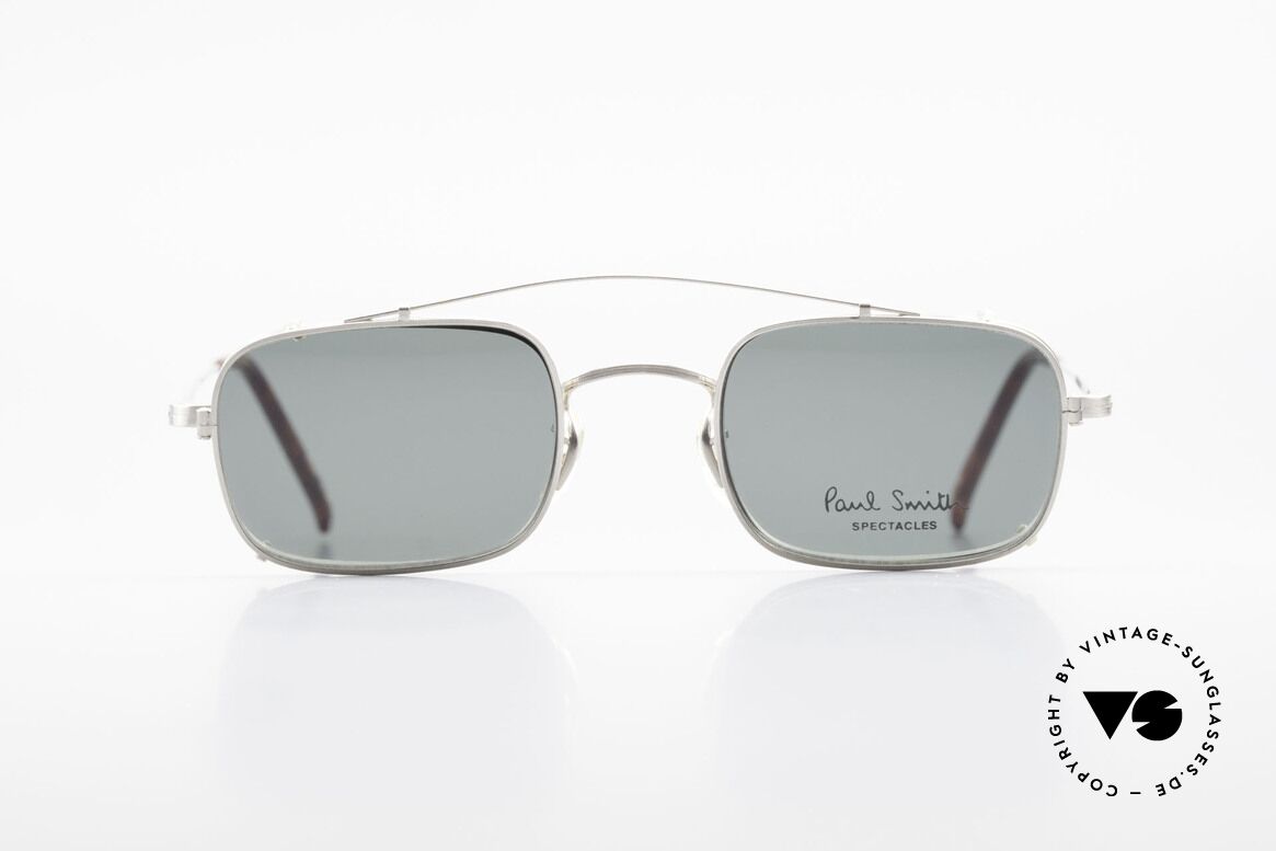 Paul Smith PS101 Square Vintage Frame Clip On, Paul Smith vintage glasses from the late 80's/early 90's, Made for Men and Women