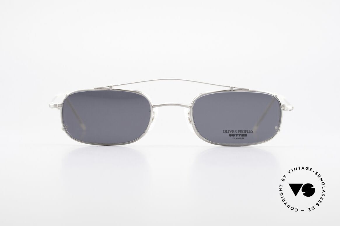 Oliver Peoples OP588 Square Eyeglass-Frame Clip On, vintage Oliver Peoples eyeglasses from the 1990's, Made for Men