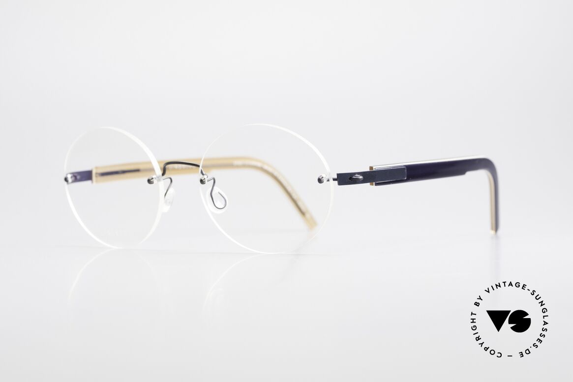 Lindberg 2111 Strip Titan Rimless Titanium Frame Round, simply timeless, stylish & innovative: grade 'vintage', Made for Men and Women