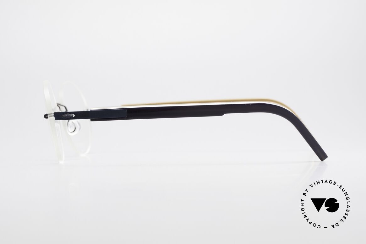 Lindberg 2111 Strip Titan Rimless Titanium Frame Round, resilient & flexible frame (lens shape can be modified), Made for Men and Women