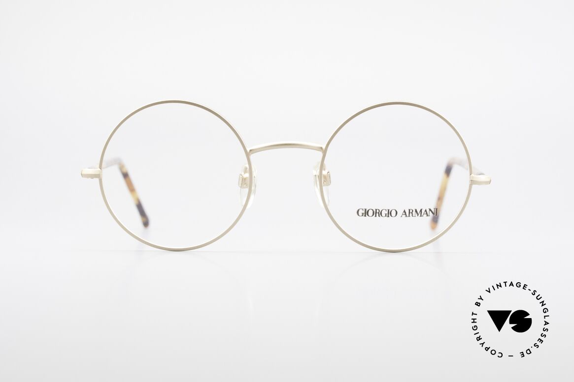 Giorgio Armani 117 80's Frame Timeless Round, timeless Giorgio Armani vintage designer eyeglasses, Made for Men and Women