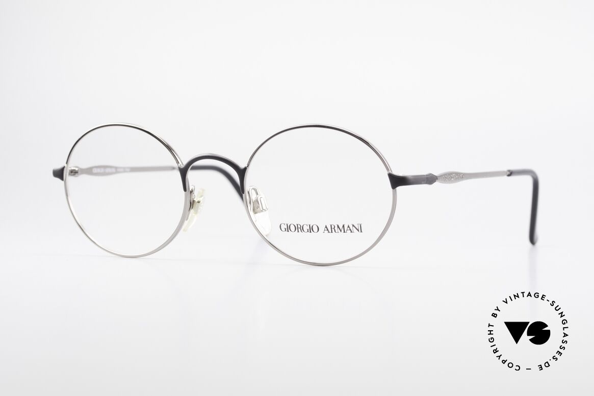 Giorgio Armani 243 Round Oval Glasses 90s Small, vintage designer eyeglasses by GIORGIO Armani, Made for Men and Women