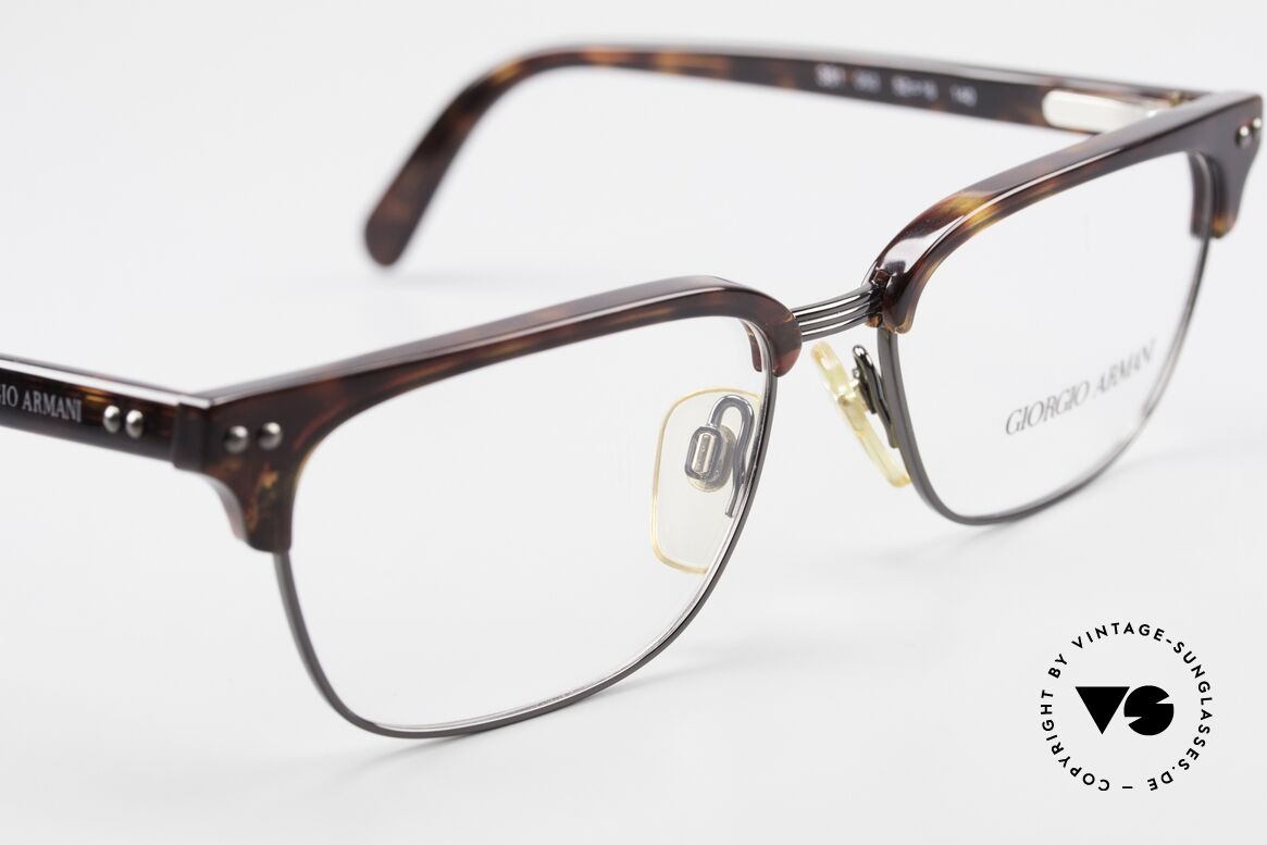 Giorgio Armani 381 Vintage Specs Clubmaster Style, NO retro glasses, but a unique 25 years old ORIGINAL, Made for Men