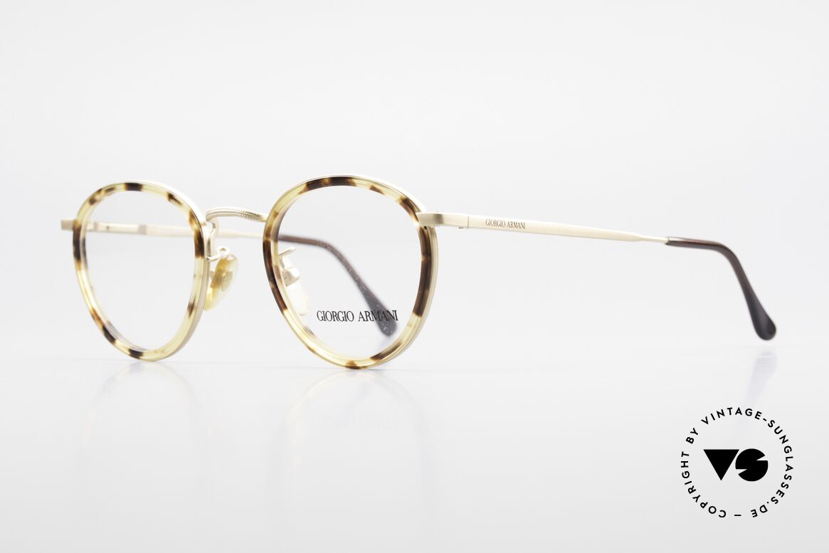 Giorgio Armani 159 Panto Glasses Windsor Rings, refined with windsor rings and flexible spring hinges, Made for Men