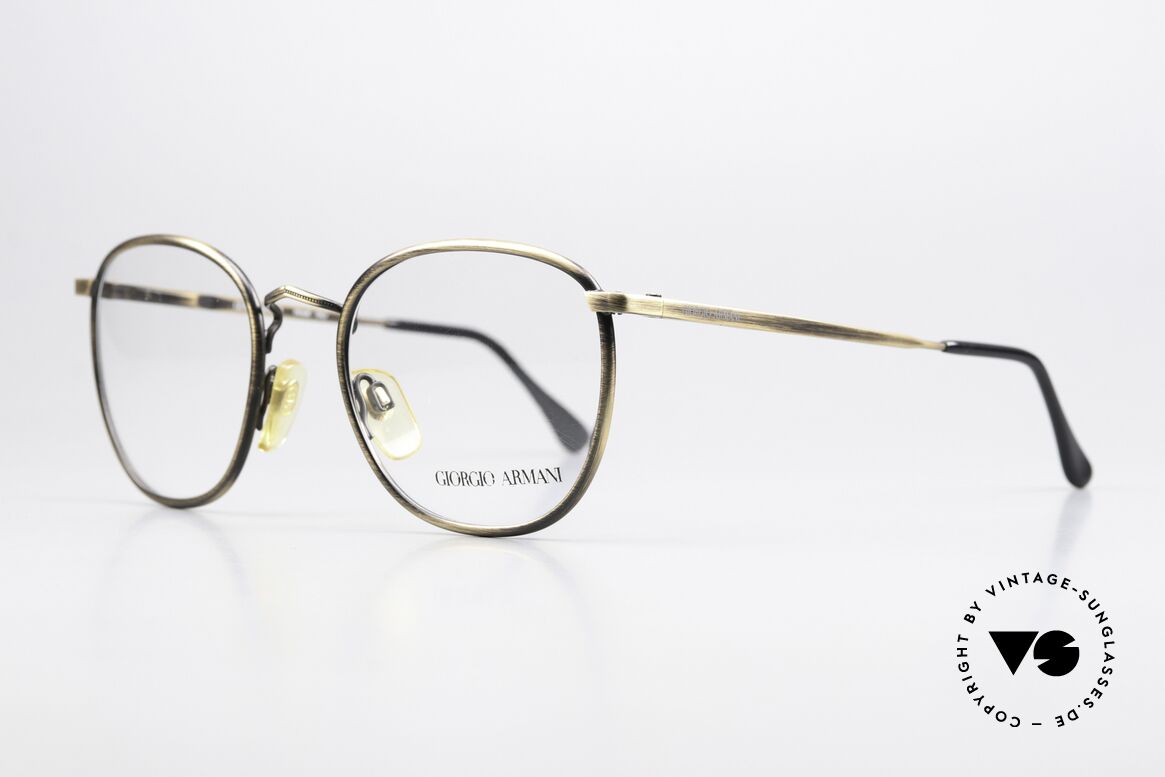 Giorgio Armani 150 Classic Men's Eyeglasses 80's, brilliant frame finish in a kind of "antique gold"/brass, Made for Men