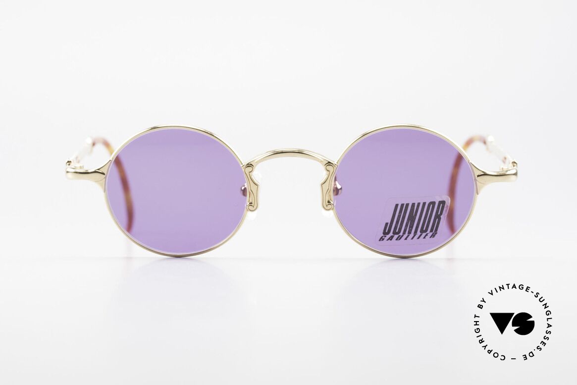 Jean Paul Gaultier 57-4175 Round Vintage Glasses 22KGP, precious Jean Paul GAULTIER sunglasses from app. 1994, Made for Men and Women