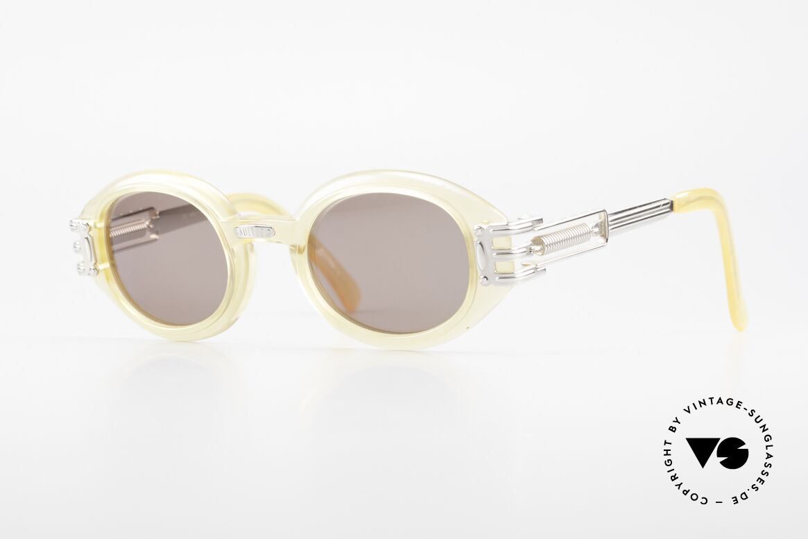 Jean Paul Gaultier 56-5203 90's Steampunk Shades Oval, rare vintage Jean Paul Gaultier sunglasses from 1995, Made for Men and Women