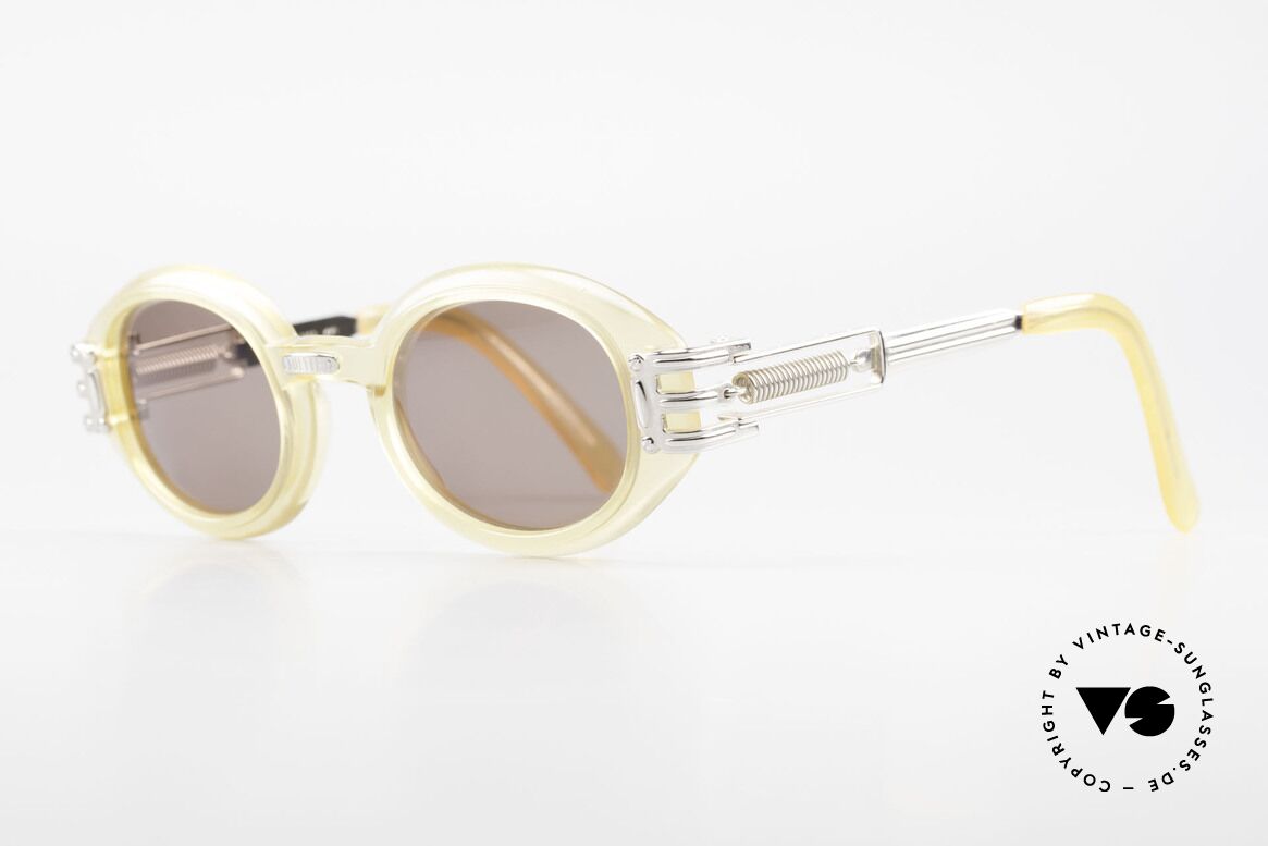 Jean Paul Gaultier 56-5203 90's Steampunk Shades Oval, industrial design often called as 'Steampunk' shades, Made for Men and Women