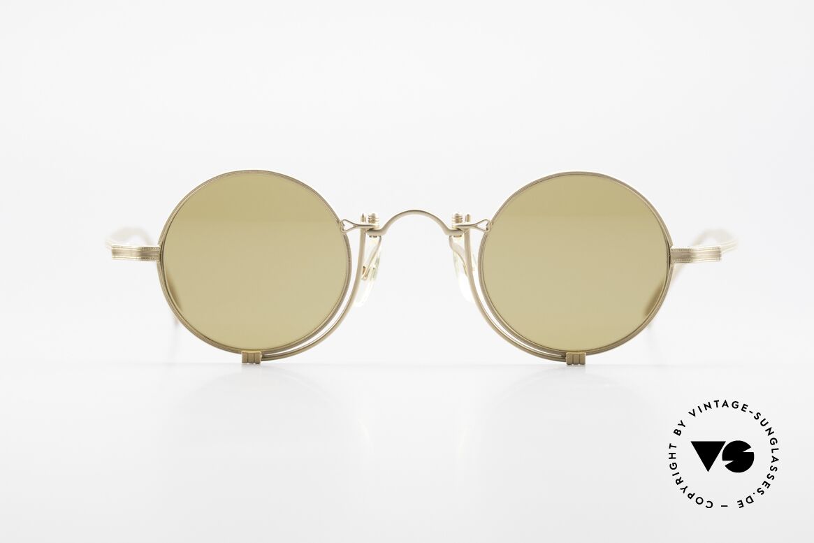 Matsuda 10601 Vintage Designer Frame Round, round vintage sunglasses by Matsuda from the early 90s, Made for Men and Women