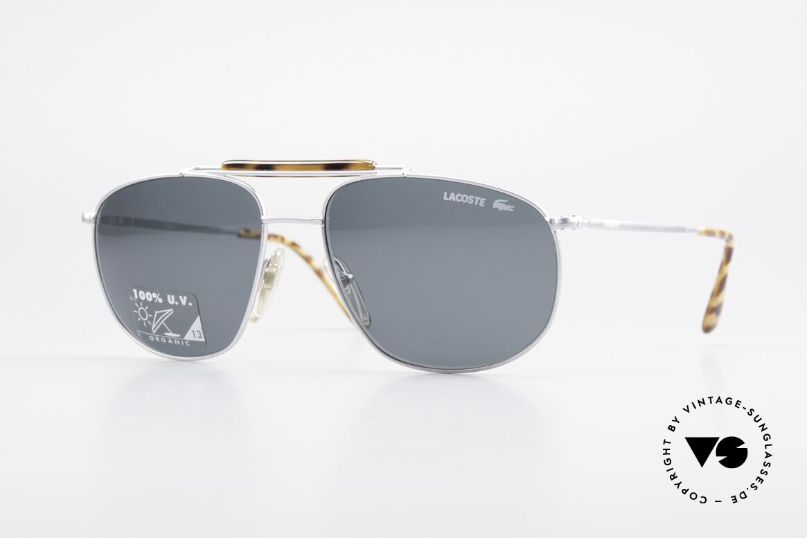 Lacoste 149 Titanium Sports Sunglasses, high-end vintage Lacoste 1990's XL sunglasses, Made for Men
