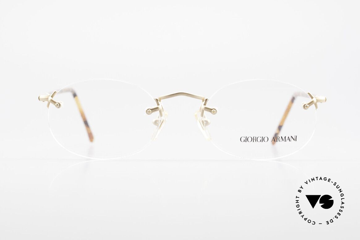 Giorgio Armani 197 Rimless Vintage Eyeglasses, timeless GIORGIO ARMANI vintage designer specs, Made for Men and Women