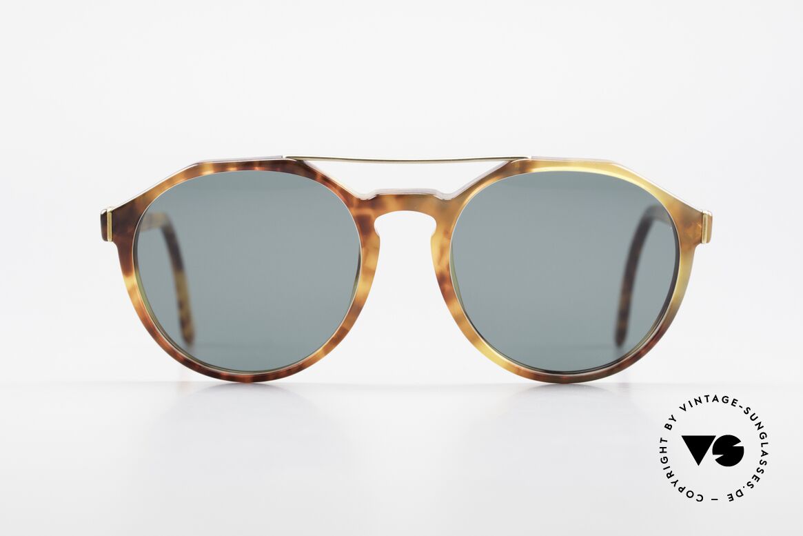 Giorgio Armani 311 Round Aviator 80s Sunglasses, interesting vintage Giorgio Armani designer sunglasses, Made for Men and Women
