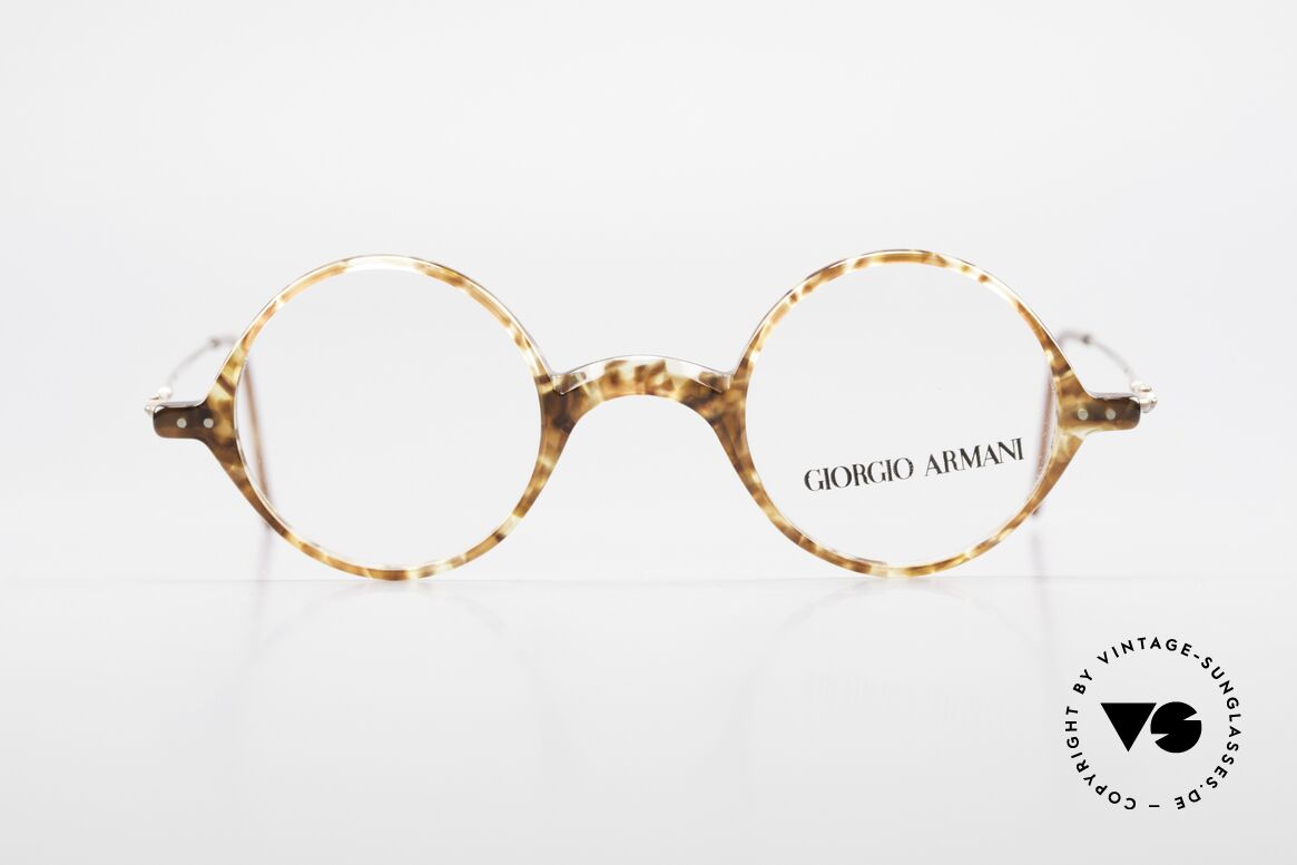 Giorgio Armani 365 Small Round Eyeglasses 90's, small round vintage designer eyeglass-frame by Armani, Made for Men and Women