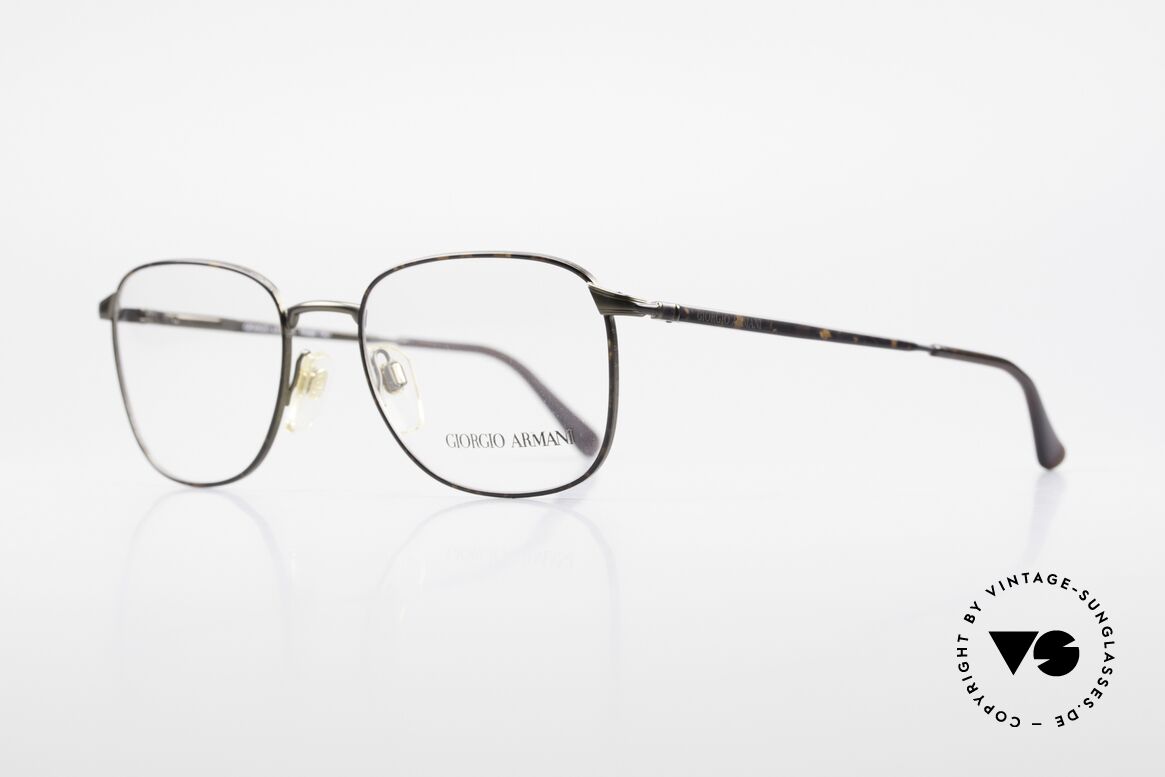 Giorgio Armani 236 Square Panto Vintage Frame, with interesting 'chestnut / dark gray' frame coloring, Made for Men