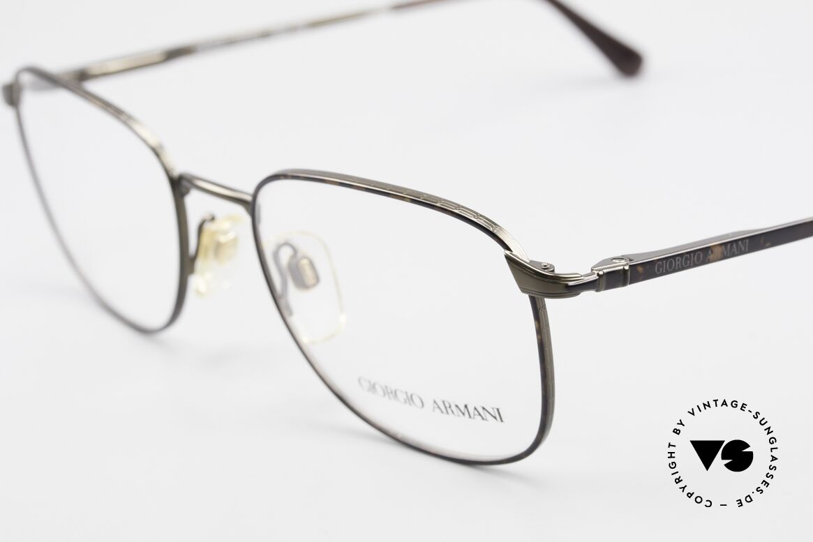 Giorgio Armani 236 Square Panto Vintage Frame, metal frame with flexible spring hinges; top comfort!, Made for Men